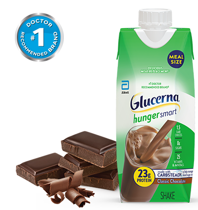 Glucerna hunger smart meal size shake classic chocolate