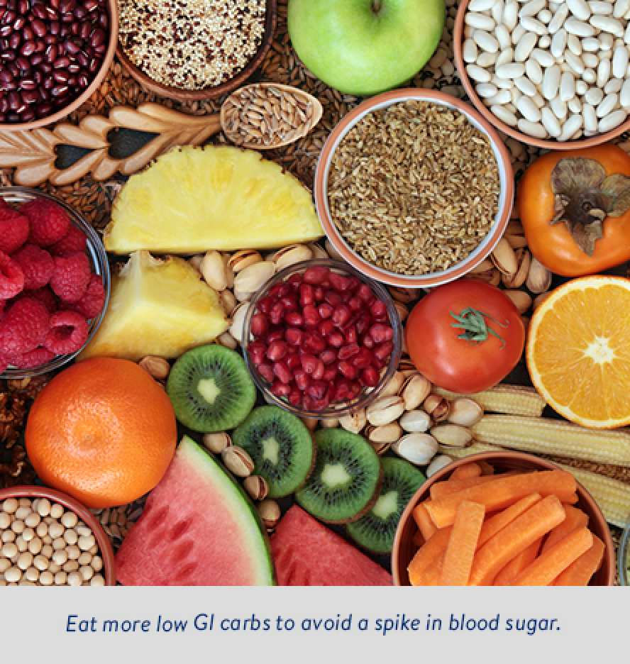 Eat more low GI Carbs
